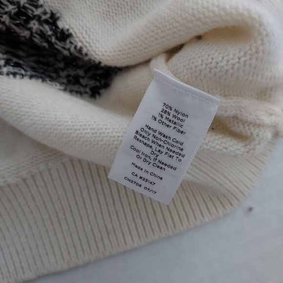 Talbots Wool Blend Modern Fair Isle Shimmer Sweater Size XLP - Picture 9 of 10